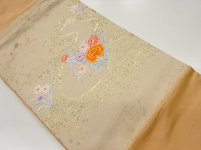 JAPANESE NAGOYA OBI / EMBROIDERY / KIKU